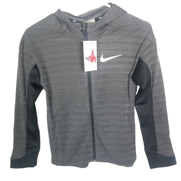 Nike Boys S Gray Training Athletic Jacket Full Zip